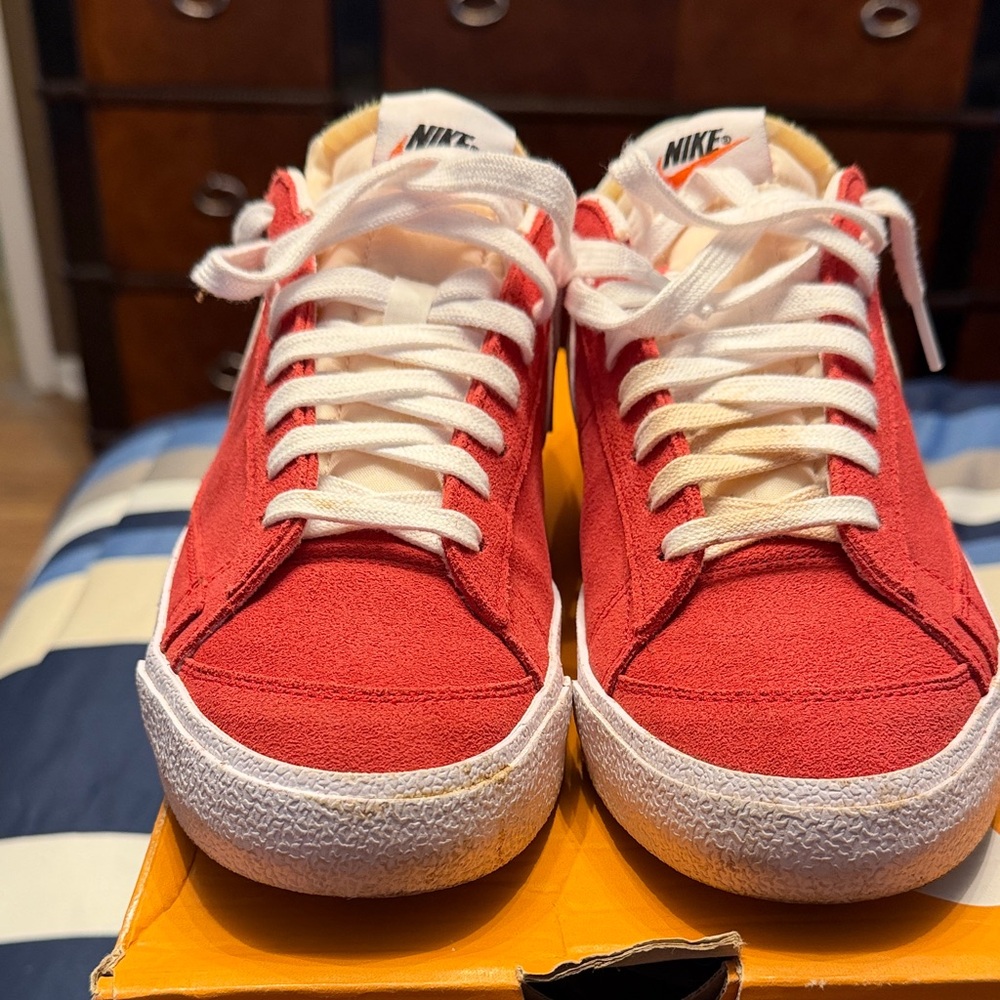 Nike Kids Red and White Sneakers